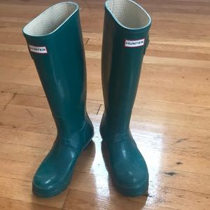 Green Hunter Rain Boots Tall